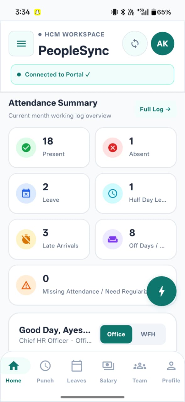 Employe Cycle Attendance & Clock-In Dashboard